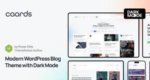 Caards – Modern Blog & Magazine WordPress Theme with Dark Mode Download