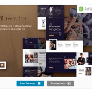JWatch – Elementor Template Kit for Watch Store & Repair Services