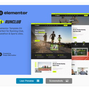 Runclub – Modern Elementor Template Kit for Running & Sports Clubs أو