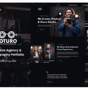 Foturo – Photography Portfolio & Creative Agency Elementor Template Kit Download